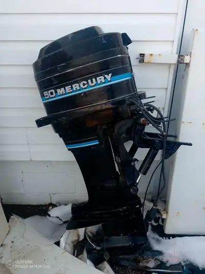 50 hp mercury outboard. Two stroke. Comes with control unit, and gas tank. Ran fine when pulled from...