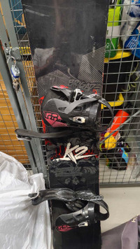 Snowboard K2 for sale, boots and helmet