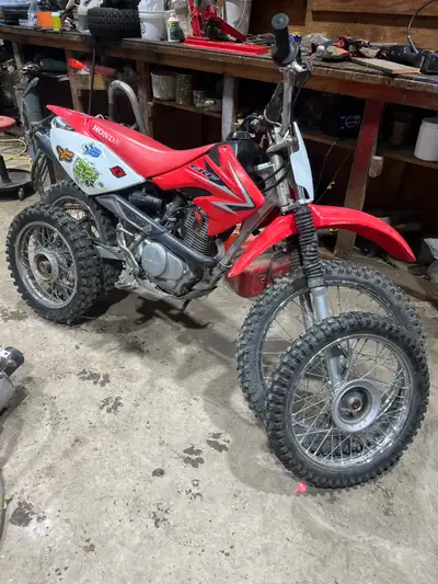 2009 CRF 100’, great shape. New front tire , carb kit this spring. Comes with smaller rims / tires s...