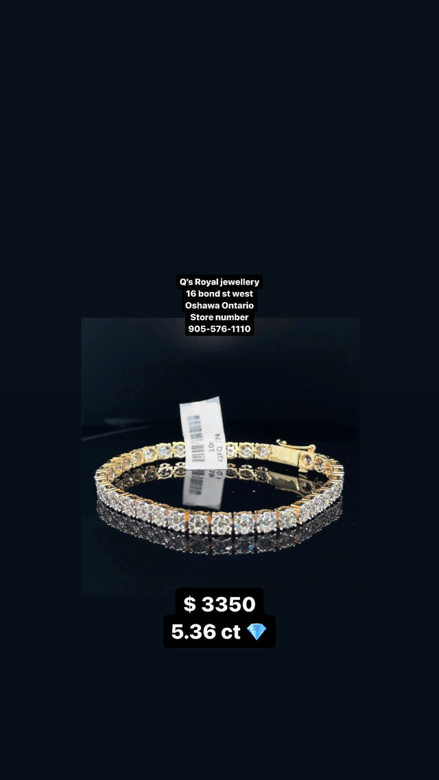 Diamond bracelet with 10 k gold  in Jewellery & Watches in Oshawa / Durham Region - Image 4
