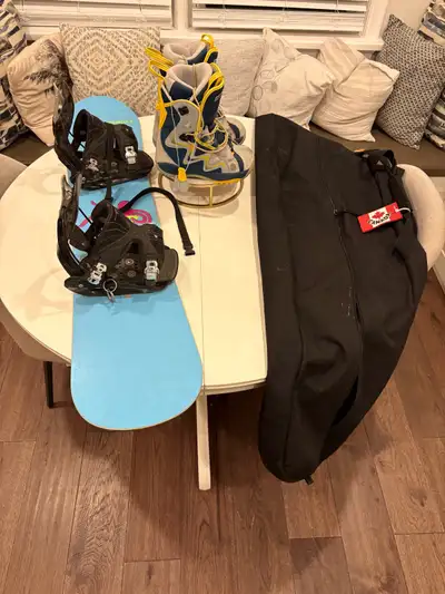 women’s snowboard set 128cm and flow bindings with bag 5.5 , View more