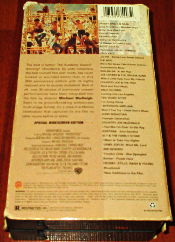VHS TAPE :: Woodstock: 3 Days Of Peace & Music in CDs, DVDs & Blu-ray in Hamilton - Image 2