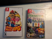 Nintendo Switch Games - Super Mario RPG & Pikmin 4 catridges