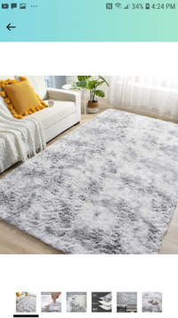 New 5x7 gray area rug 