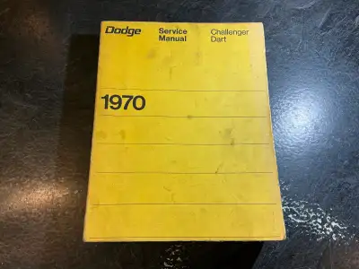 "Dodge Service Manual Challenger Dart 1970" OEM Part Number: WM4832 Printed in USA for Canadian deal...