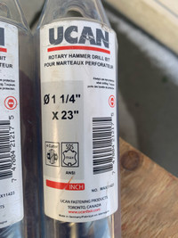 UCAN Rotary Hammer Masonry Drill Bits 1-1/4" x 23” Premium SDS M
