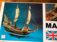 Rare vintage wooden ship model kit