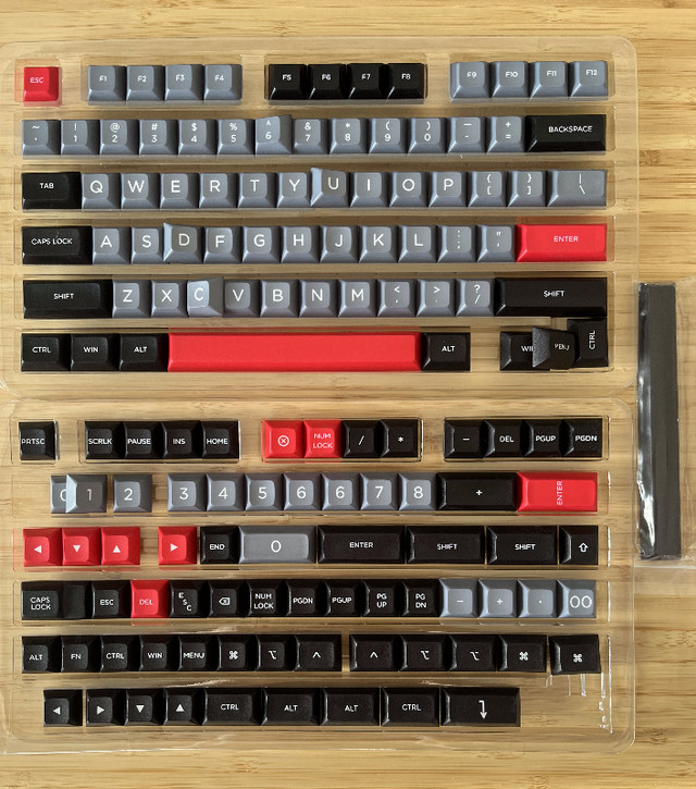 DSA Black & Grey PBT Dye-Sub Laser-engraved Keycaps in Mice, Keyboards & Webcams in Hamilton
