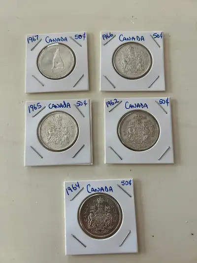 5 silver coins to choose from $70.00 each If you take all 5 I could do $300.00