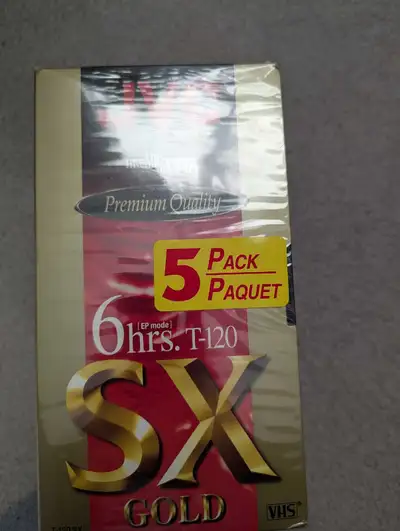 Brand new pack of five  of  VCR  blanks, View more