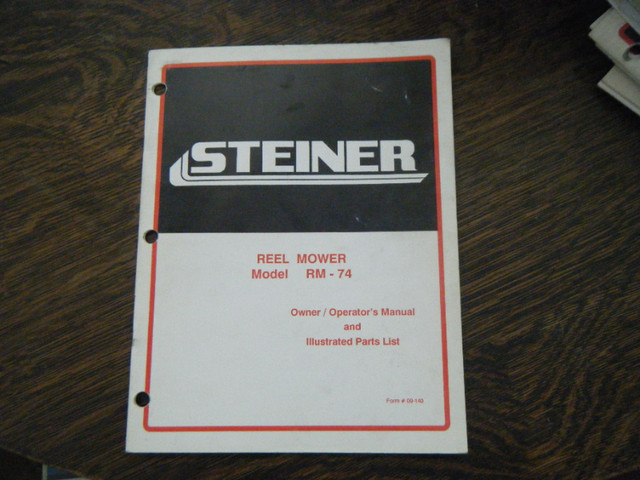 Steiner RM - 74 Reel Mower  Owners, Parts Manual in Other in Oakville / Halton Region