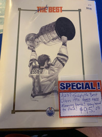 1990 Oilers Edmonton Stanley Cup RARE Memory Book Showcase 305