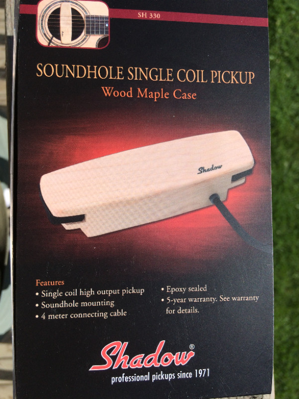 Shadow soundhole pickup for acoustic guitar-NEW in Guitars in Dartmouth
