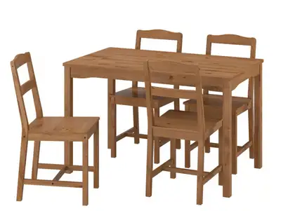 Table and 4 chairs, View more