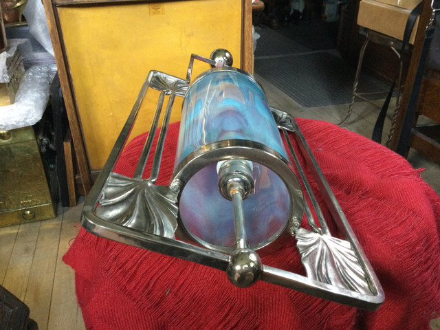 Art Nouveau Secessionist Ceiling Light Loetz, c.1905 in Arts & Collectibles in Edmonton - Image 3