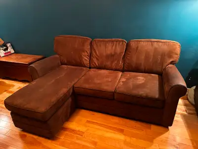 Divan-lit réversible en excellente condition / sofa bed, View more