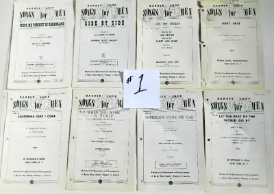 Vintage Barbershop Style Men’s Quartet or Chorus Sheet Music, View more