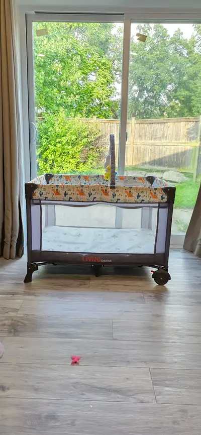 LIVINGbasics Portable Baby Playard with Bed, View more