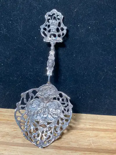 DUTCH ANTIQUE SUGAR SIFTER SPOON, View more