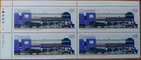 Timbre Canada 1121 - Locomotives Canadiennes 1986, Feuillet de 4