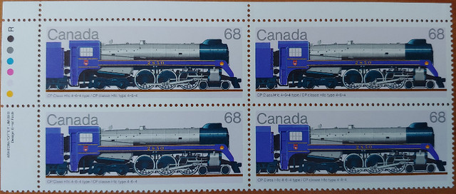 Timbre Canada 1121 - Locomotives Canadiennes 1986, Feuillet de 4 in Arts & Collectibles in Ottawa