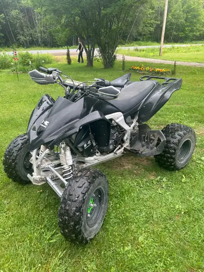 Has full aftermarket exhaust skid plate handlebar riser fuel turner chip Engine rebuilt 2 years ago...