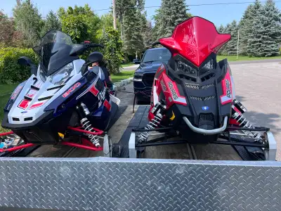 Trailer 2013 Blue Polaris 2011 800 pro Red Polaris 2018 800 pro Looking to sell or trade for???