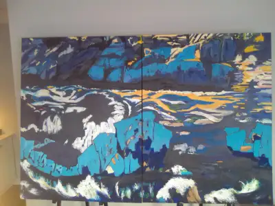 Original painting large abstract 72x96 inch, View more