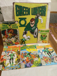 7pc. Vintage DC's Green Lantern, comics, decor, figure and book