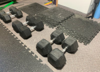 Workout Equipment - Dumbbells, Dumbbell Rack, Rubber Gym Tiles