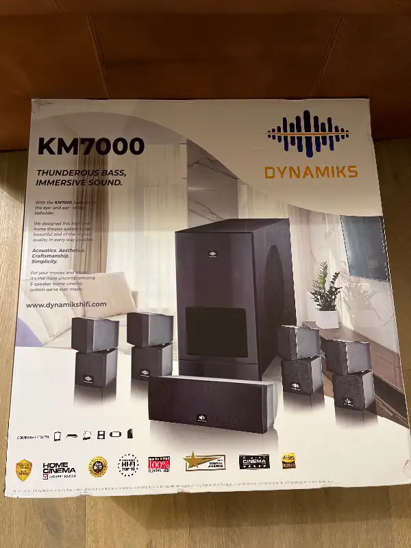 KM7000 DYNAMIKS home theatre Sound speakers in Stereo Systems & Home Theatre in Markham / York Region - Image 2