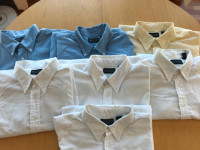 7 LAND’S END Men’s Button Down collar Shirts Large Oxford shirt