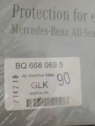 These are new Mercedes-Benz GLK all-weather mats, part number BQ 668 069 5, providing robust protect...