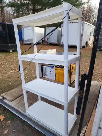 4 Shelves Plano White Shelving Unit 55"H x 30"W x 14" D, View more