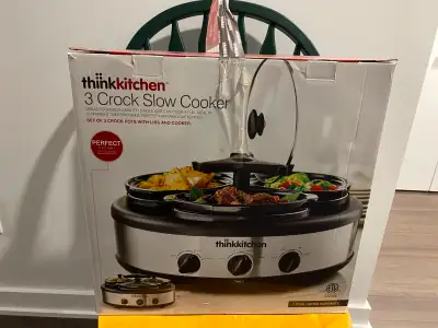ThinkKitchen - 3 Crock Slow Cooker, View more