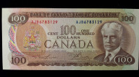 1975 One Hundred Dollar Bills/Bank notes currency paper money