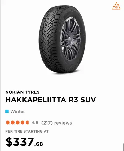 - 90% tread (10mm/11mm) as per Kal Tire inspection (see photo) - 4 tires new are $1512.81 with GST/P...