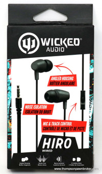 WICKED HIRO WIRED EARPHONES (NEW)