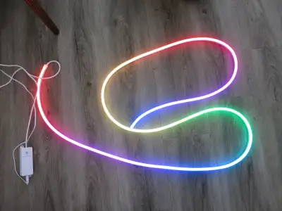 10' Bendable Plug In Neon Rope Light Strip, Under Counter, Bar, View more