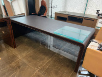 Executive large leather office desk table for sale