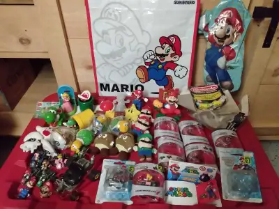 LOT of NINTENDO Figurines Trophy  Mario jumping Bullet Bill+, View more