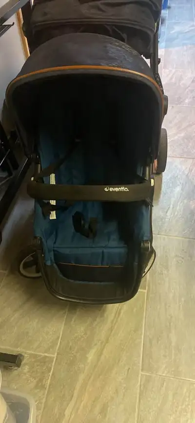 Evenflo gold pivot stroller Toddler seat ONLY (valued over $250) Crib (ikea natural wood) (valued ov...