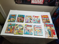 Lot de 10 bandes dessinées Betty et Véronica, Archie, etc