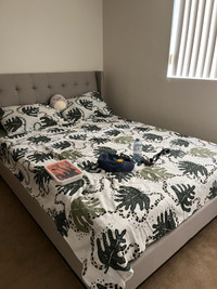 Queen size mattress + bed frame for sale