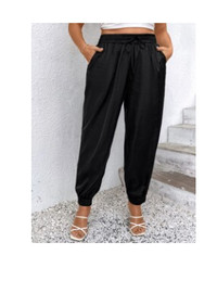 Black Silk Pants (size 2XL)