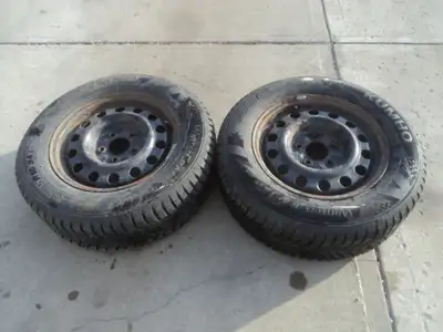 2 Kumho winter tires with steel rims are for sale. Tires are 205/65/15. Rims are 5 holes, 4.5 inch o...