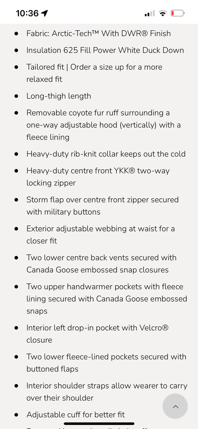 Navy Canada Goose Kensington Womens Parka Size Smal in Women's - Tops & Outerwear in Ottawa - Image 4
