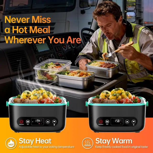 90, Heated Lunch Box Cordless Electric, 2.4L Capacity414907431052257284
