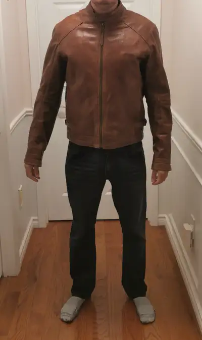 Genuine Leather Men's Large Jacket Brown Chocolate, View more