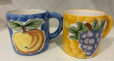 Mugs Fruits de Roma Hand painted Vintage, View more